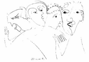 Cabezas excitadas de Ernst Ludwig Kirchner